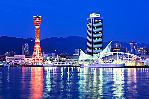 夜景,神户,港口