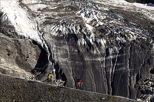 山地车手,艾格尔峰,冰河,小,格林德威尔,伯恩高地,瑞士