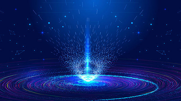 宇宙粒子漩涡喷射粒子互联网科技大数据背景