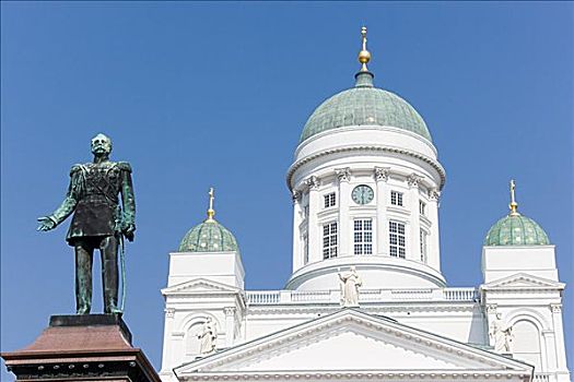 赫尔辛基,大教堂,沙皇,雕塑