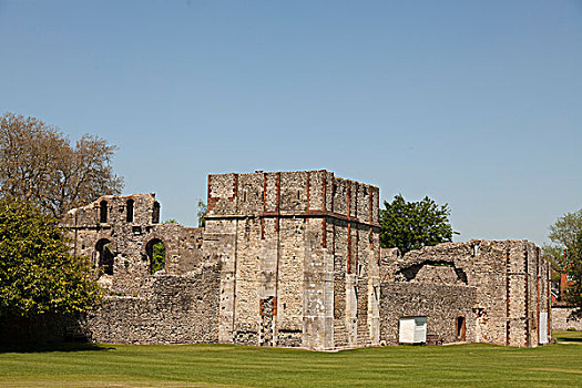 城堡遗迹,中世纪,宫殿,温彻斯特,汉普郡,英格兰,英国,欧洲