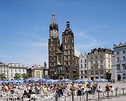 教堂,市场,广场,克拉科夫,波兰