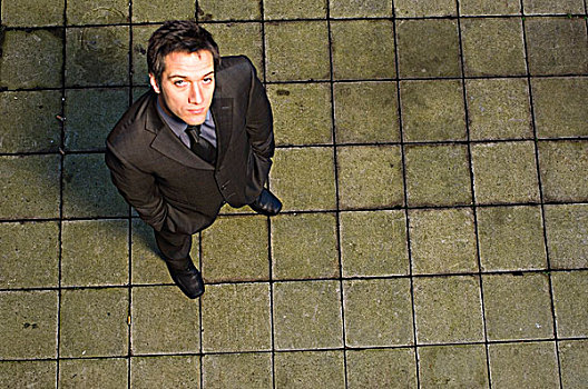 俯拍,商务人士,仰视