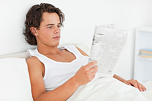 男人,读,报纸