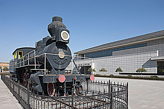 蒸汽机车,展示,皇宫,中国东北,木偶,宫殿,长春,吉林,省,中国