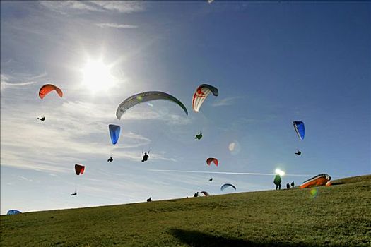 滑翔伞,黑森州,德国