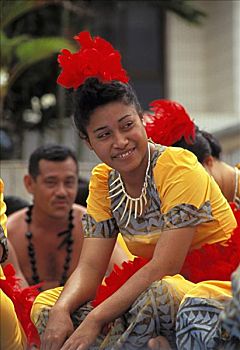 萨摩亚群岛,萨摩亚,女人,舞蹈表演,无肖像权