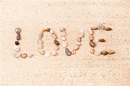 文字,爱情,书写,鹅卵石,沙子,海滩