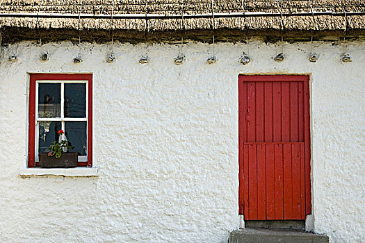爱尔兰,特写,屋舍,红色,门