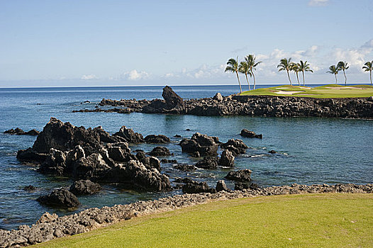 高尔夫球场,夏威夷大岛,夏威夷,美国