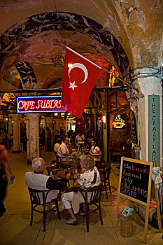 中东,土耳其,城市,伊斯坦布尔,出售,购物者,餐馆,大巴扎,老城