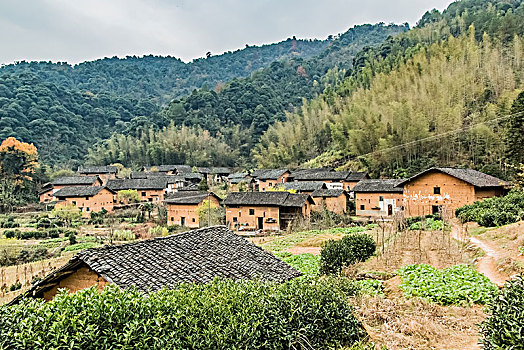 江西省婺源县赋春镇曹家村居民住宅建筑景观