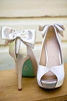 新娘,安大略省,多伦多,婚礼,鞋