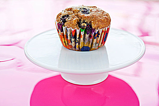 蓝莓松饼,彩色,包装材料,基座,盘子