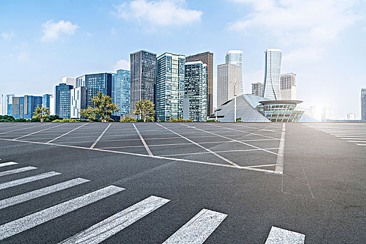 城市广场道路和杭州钱江新城