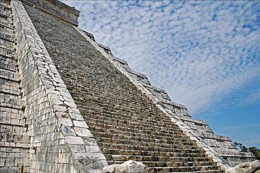 楼梯,金字塔,库库尔坎,奇琴伊察,墨西哥