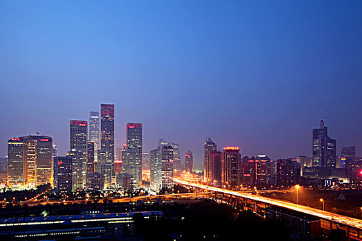 北京cbd商务中心夜景