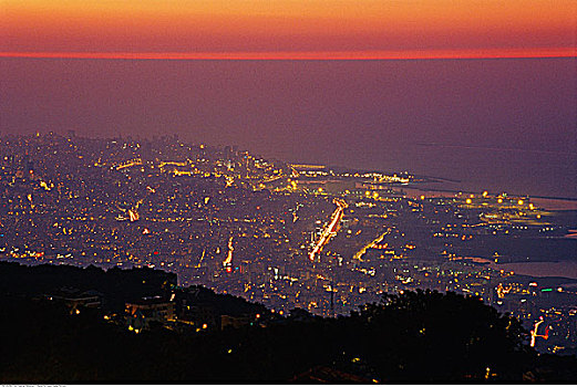 贝鲁特,夜晚,黎巴嫩