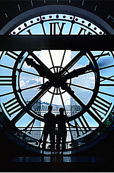人,看穿,钟表,奥塞美术馆,巴黎,法国