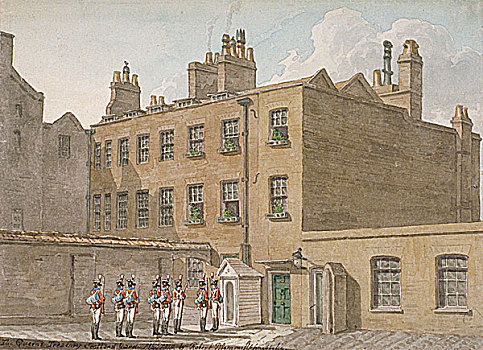 白厅,威斯敏斯特,伦敦,1818年