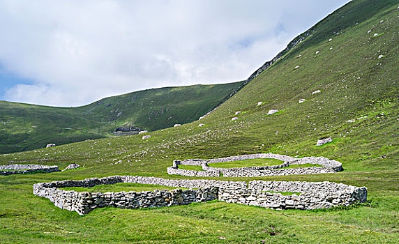 岛屿,群岛,苏格兰,乡村,湾,住宅区,围挡,绵羊,大幅,尺寸