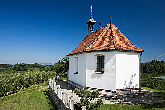 小教堂,靠近,康士坦茨湖,巴登符腾堡,德国,欧洲