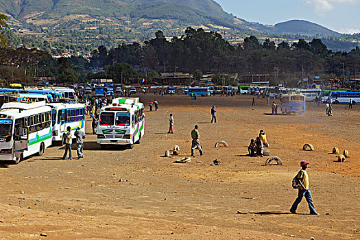 公交车站,南方,埃塞俄比亚