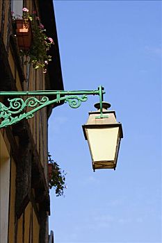 仰视,灯笼,墙壁,萨尔特,卢瓦尔河地区,法国
