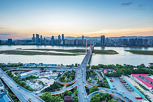 江西南昌,八一,大桥,夜景