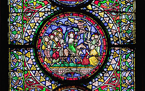 彩色,彩色玻璃窗,坎特伯雷大教堂,坎特伯雷,肯特郡,英格兰