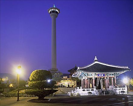 釜山,塔,公园,韩国