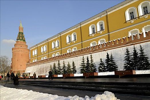 克里姆林宫,墙壁,花园,莫斯科,俄罗斯