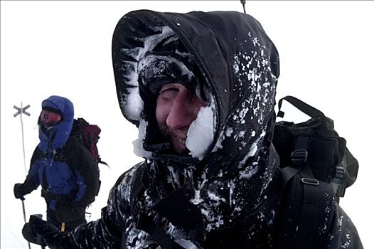 滑雪者,冰冷,天气,瑞典