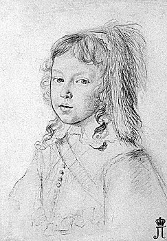 头像,国王,路易十四,1715年,孩子
