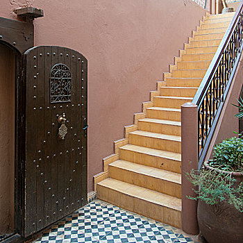 楼梯,酒店,瓦尔扎扎特,摩洛哥