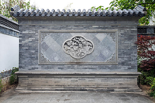 传统砖雕影壁墙