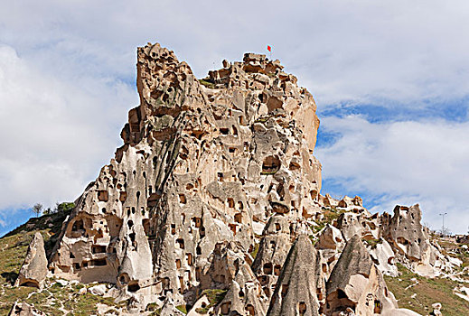 城堡,石头,乌希萨尔,国家公园,卡帕多西亚,中安那托利亚,区域,安纳托利亚,土耳其,亚洲