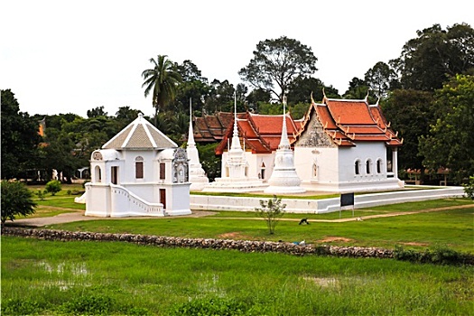 寺院,庙宇,堤岸,河,泰国