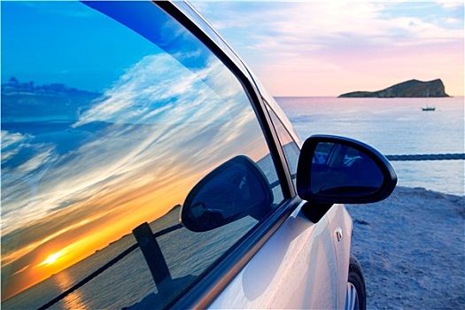 伊比萨岛,窗户,汽车,玻璃