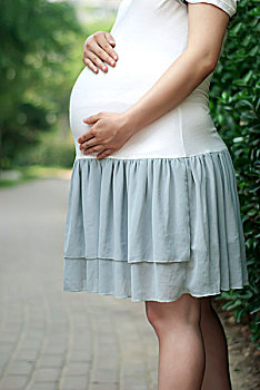 孕妇腹部特写镜头