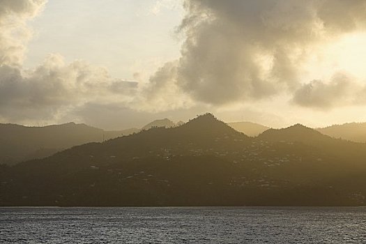 岛屿,游船,格林纳达,加勒比海