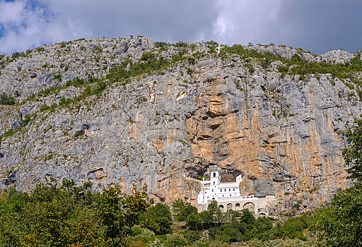 寺院,教堂,岩石,省,黑山,欧洲