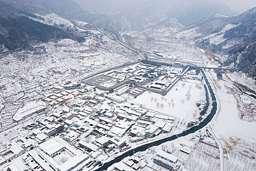 天津蓟县黄崖关长城雪景