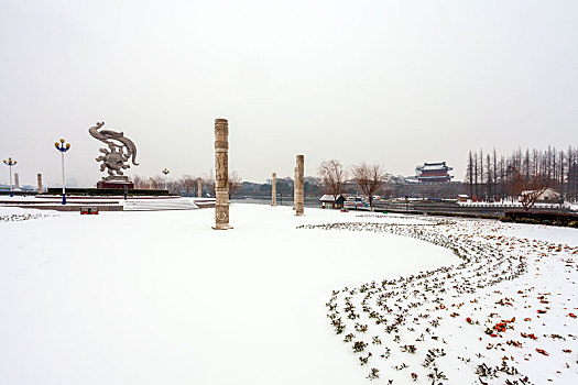 古城,荆州,雪景,很美丽