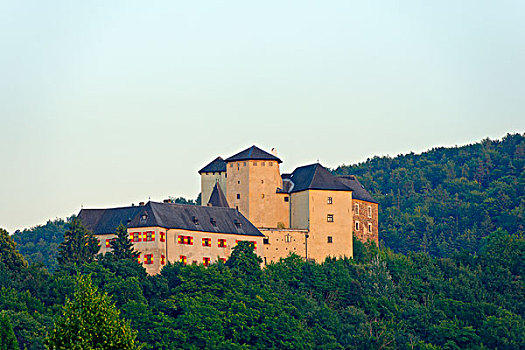 城堡,山,地区,布尔根兰,奥地利,欧洲