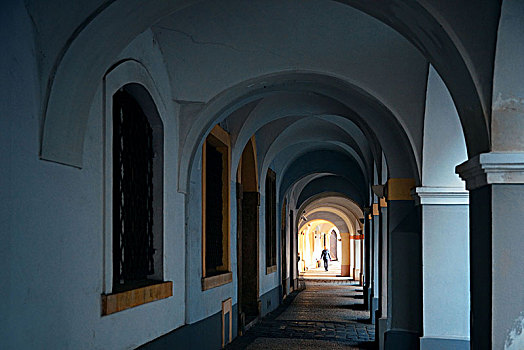 走廊,街道,布拉格,捷克共和国