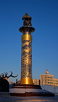 内蒙古呼伦贝尔市海拉尔区成吉思汗广场