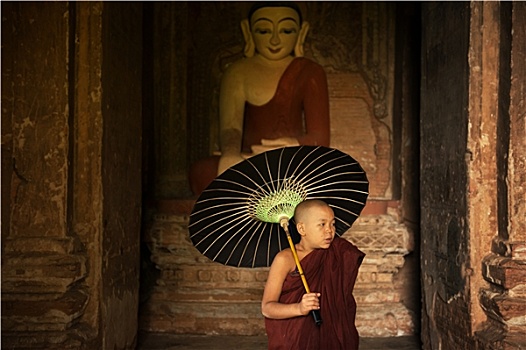 佛教,新信徒,僧侣,室内,寺院