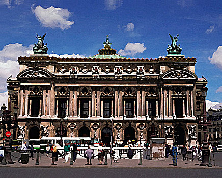 歌剧院,巴洛克式建筑,巴黎,法国