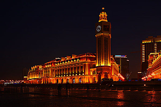 海河的夜景